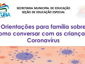 Orientações Psicológicas para Famílias – Coronavírus